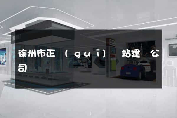 徐州市正規(guī)網站建設公司