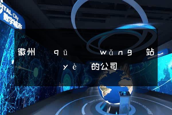 徽州區(qū)網(wǎng)站設計專業(yè)的公司