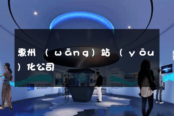 惠州網(wǎng)站優(yōu)化公司