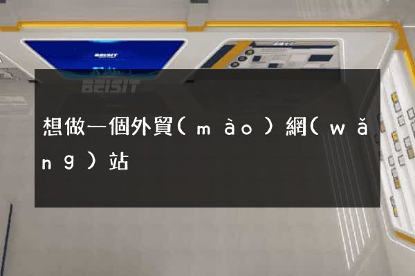 想做一個外貿(mào)網(wǎng)站