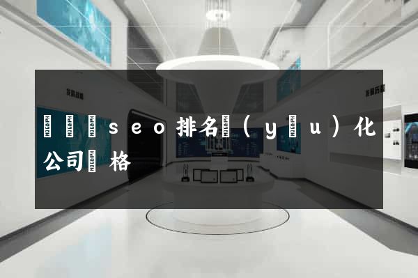 懷寧縣seo排名優(yōu)化公司價格