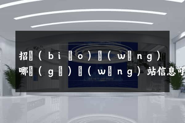 招標(biāo)網(wǎng)哪個(gè)網(wǎng)站信息可靠