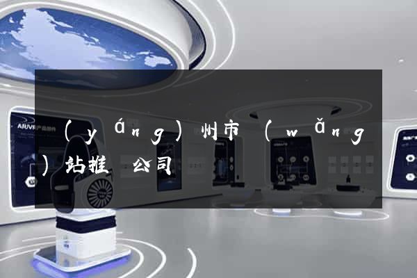 揚(yáng)州市網(wǎng)站推廣公司