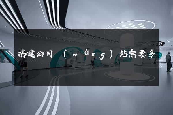 搭建公司網(wǎng)站需要多錢