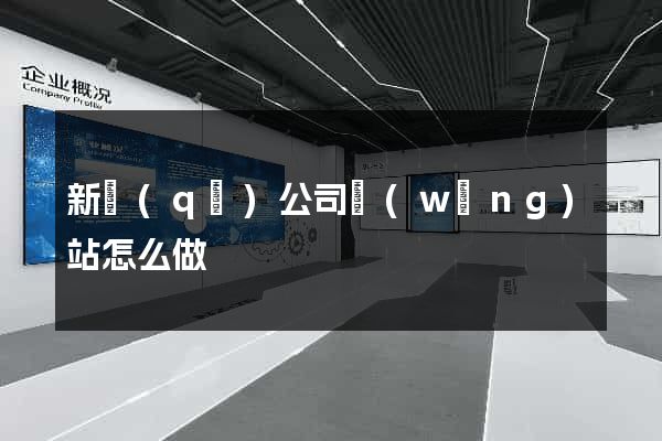 新區(qū)公司網(wǎng)站怎么做