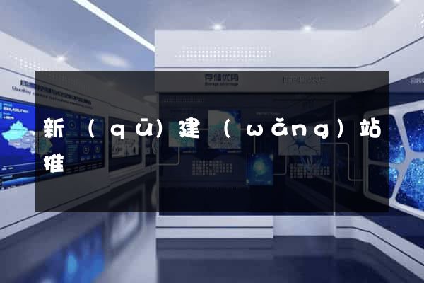 新區(qū)建網(wǎng)站推廣