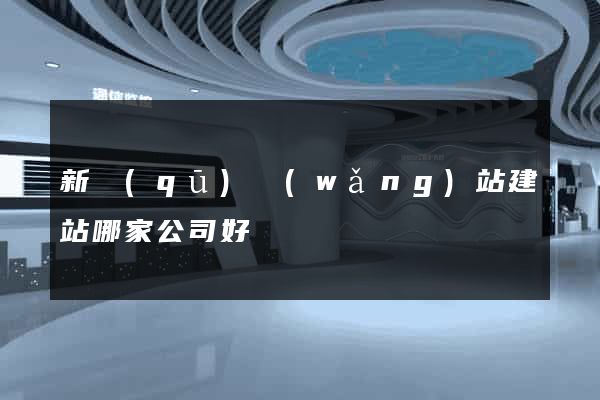 新區(qū)網(wǎng)站建站哪家公司好