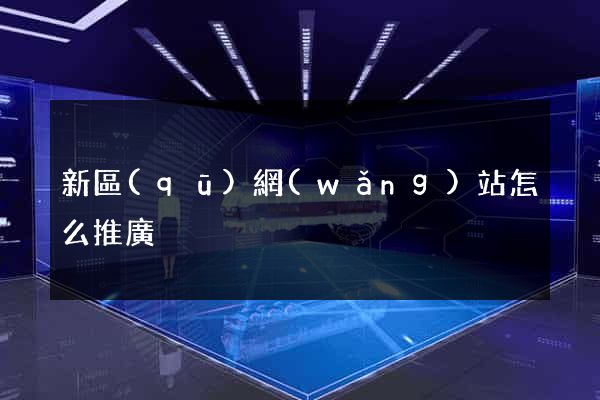 新區(qū)網(wǎng)站怎么推廣