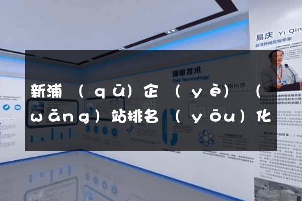 新浦區(qū)企業(yè)網(wǎng)站排名優(yōu)化