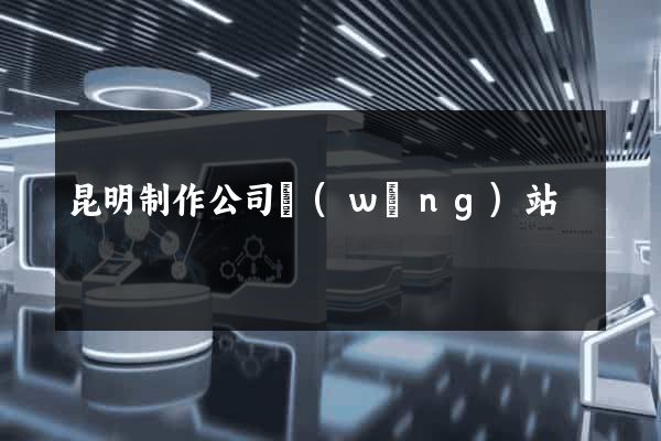 昆明制作公司網(wǎng)站