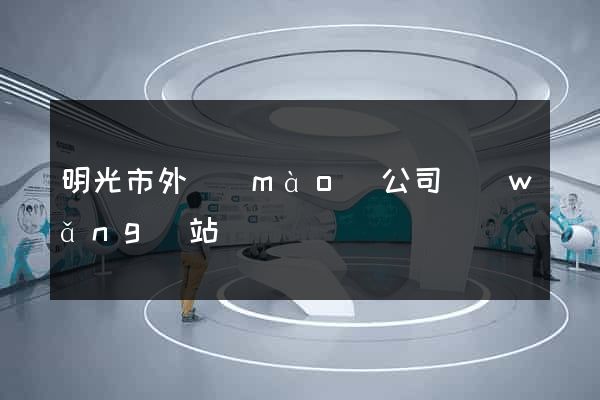 明光市外貿(mào)公司網(wǎng)站