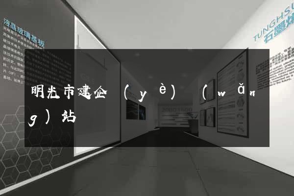 明光市建企業(yè)網(wǎng)站