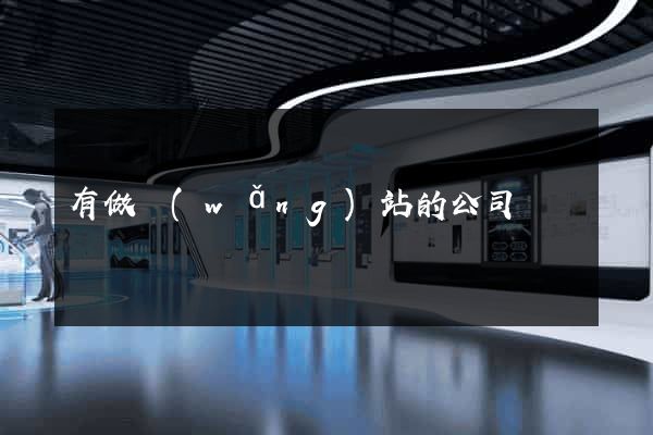 有做網(wǎng)站的公司嗎