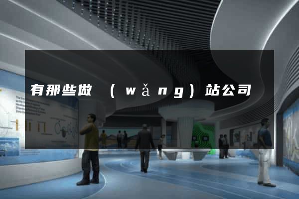 有那些做網(wǎng)站公司