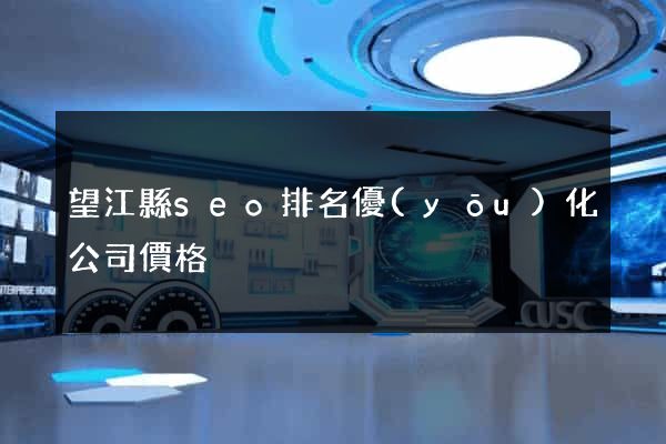 望江縣seo排名優(yōu)化公司價格
