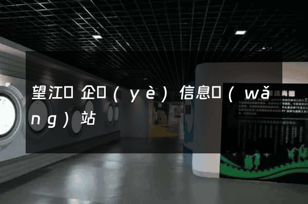 望江縣企業(yè)信息網(wǎng)站