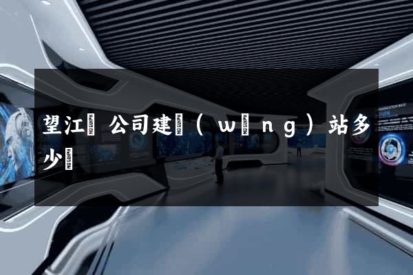 望江縣公司建網(wǎng)站多少錢