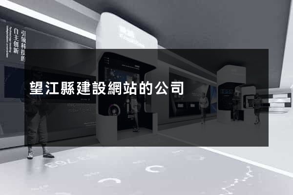 望江縣建設網站的公司