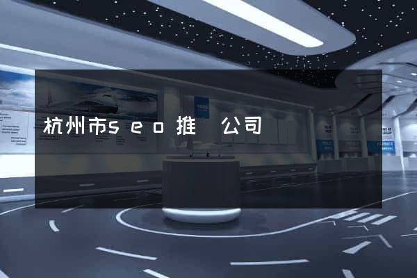 杭州市seo推廣公司