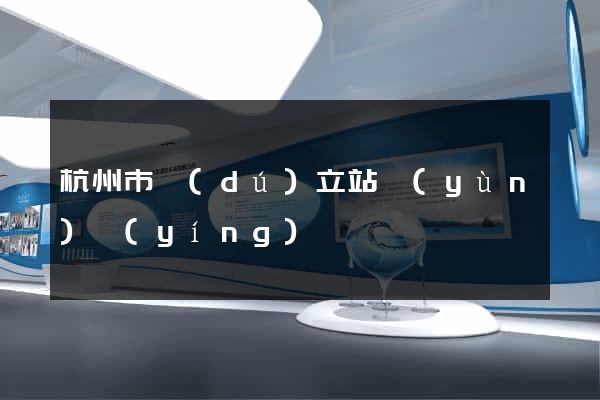 杭州市獨(dú)立站運(yùn)營(yíng)