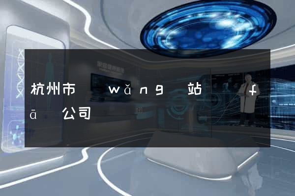 杭州市網(wǎng)站開發(fā)公司