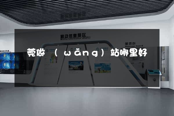 東莞做網(wǎng)站哪里好