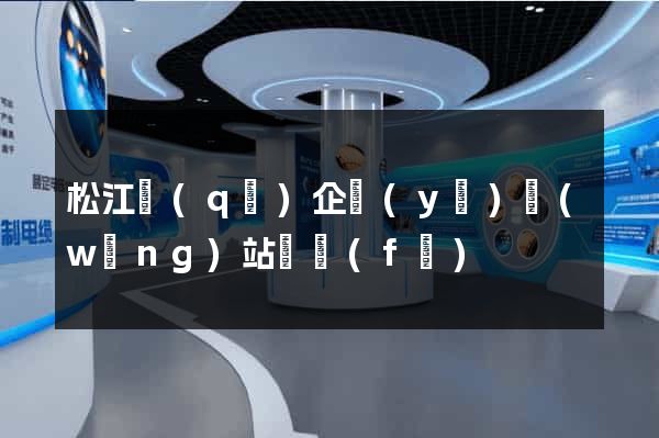 松江區(qū)企業(yè)網(wǎng)站開發(fā)