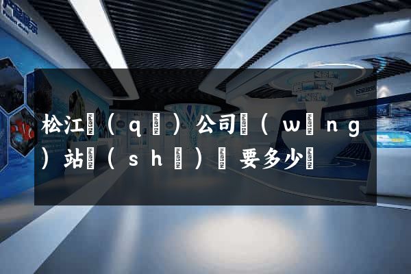 松江區(qū)公司網(wǎng)站設(shè)計要多少錢