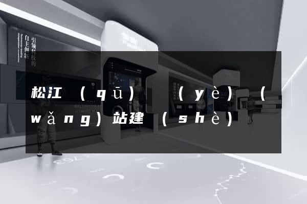 松江區(qū)專業(yè)網(wǎng)站建設(shè)