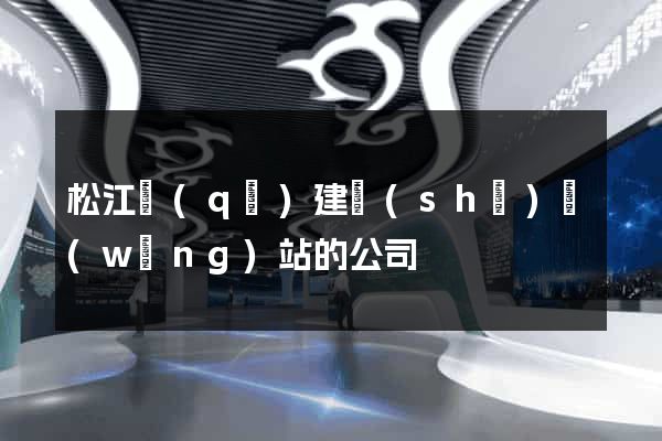 松江區(qū)建設(shè)網(wǎng)站的公司