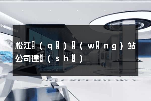 松江區(qū)網(wǎng)站公司建設(shè)