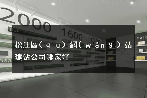 松江區(qū)網(wǎng)站建站公司哪家好