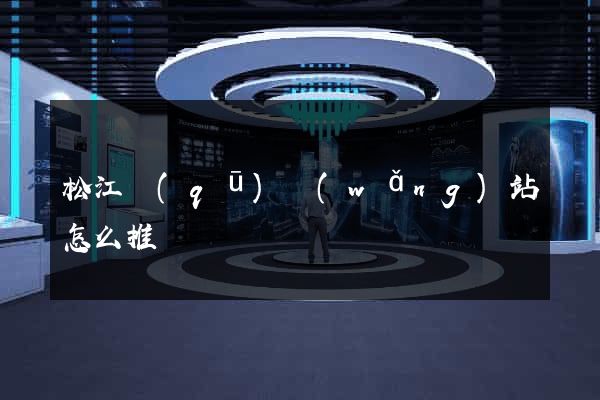 松江區(qū)網(wǎng)站怎么推廣