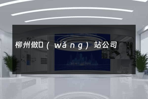 柳州做網(wǎng)站公司
