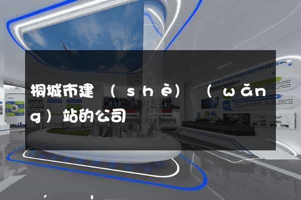 桐城市建設(shè)網(wǎng)站的公司