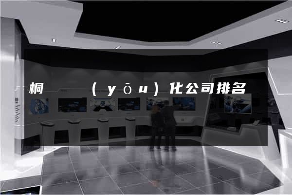 桐廬縣優(yōu)化公司排名