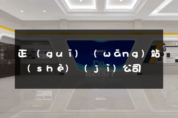 正規(guī)網(wǎng)站設(shè)計(jì)公司