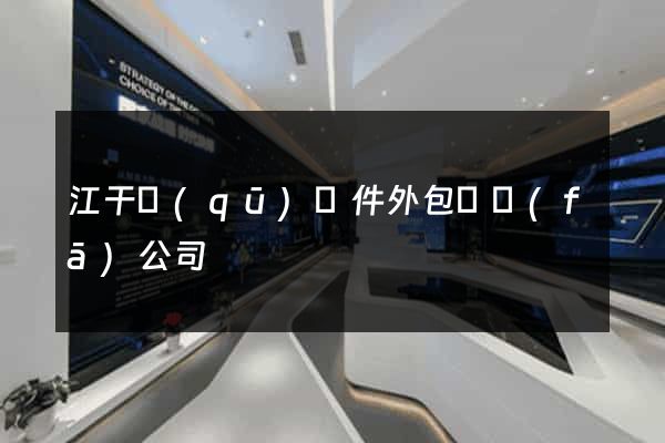 江干區(qū)軟件外包開發(fā)公司