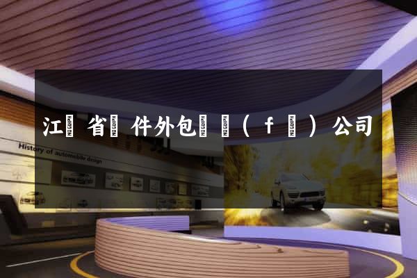 江蘇省軟件外包開發(fā)公司