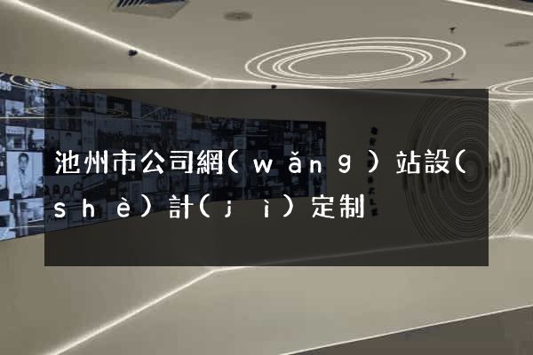 池州市公司網(wǎng)站設(shè)計(jì)定制