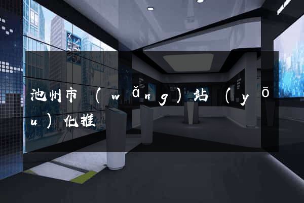 池州市網(wǎng)站優(yōu)化推廣