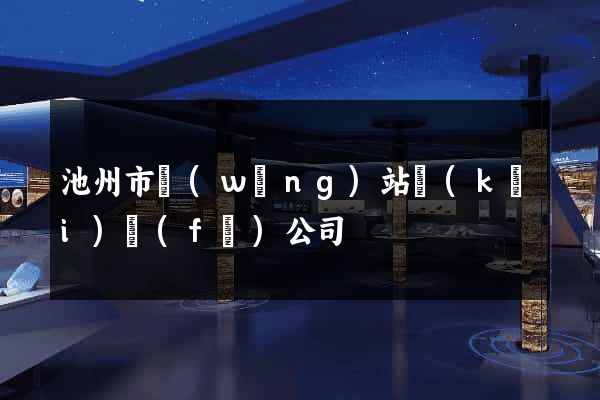 池州市網(wǎng)站開(kāi)發(fā)公司