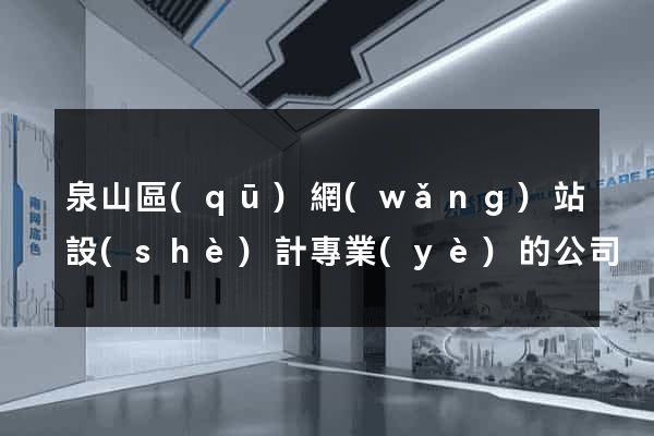 泉山區(qū)網(wǎng)站設(shè)計專業(yè)的公司