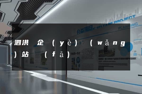 泗洪縣企業(yè)網(wǎng)站開發(fā)