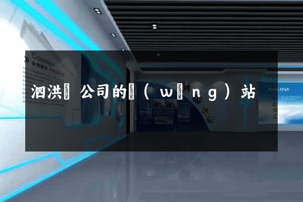 泗洪縣公司的網(wǎng)站