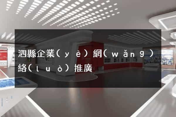 泗縣企業(yè)網(wǎng)絡(luò)推廣