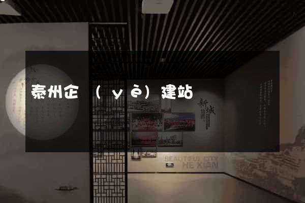 泰州企業(yè)建站