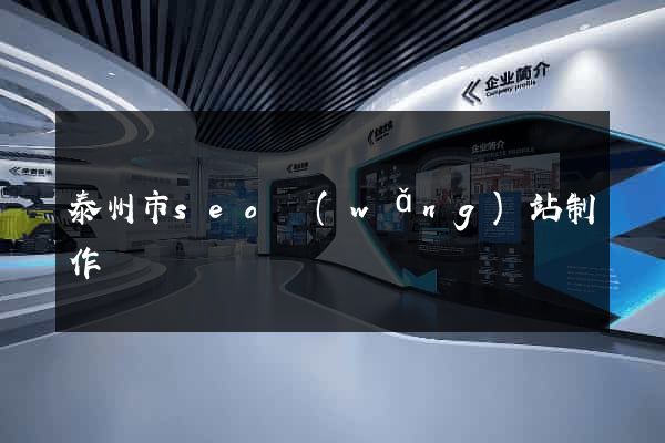 泰州市seo網(wǎng)站制作