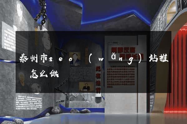 泰州市seo網(wǎng)站推廣怎么做