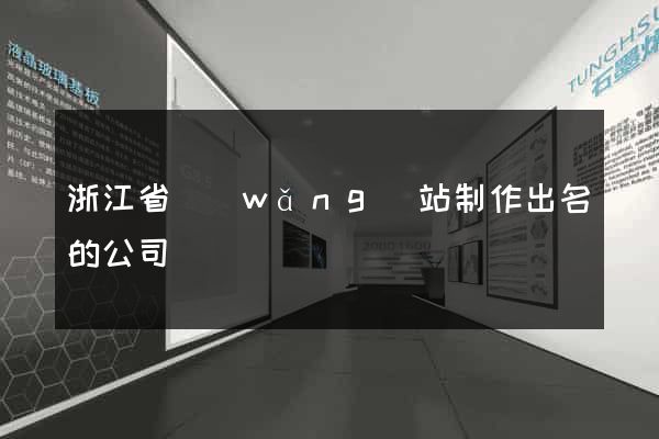 浙江省網(wǎng)站制作出名的公司